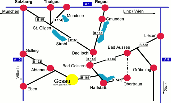How to locate Gosau: